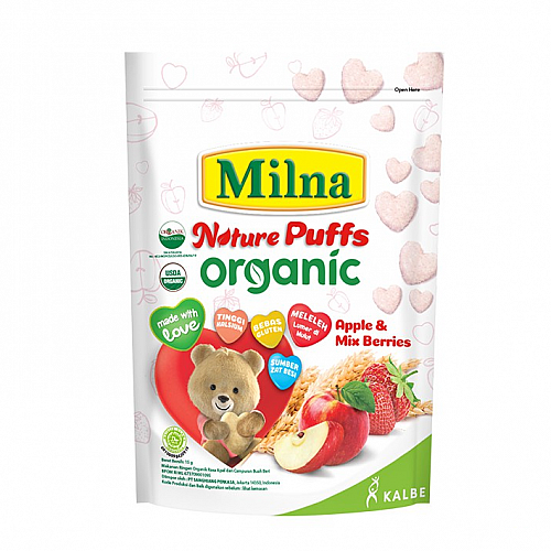 Milna Rice Puff (Apple Mixed Berries) x 4 boxes